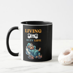 "Living The Ruff Life" Yorkie 11oz Café Mug