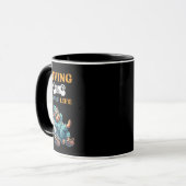 "Living The Ruff Life" Yorkie 11oz Café Mug (Devant gauche)