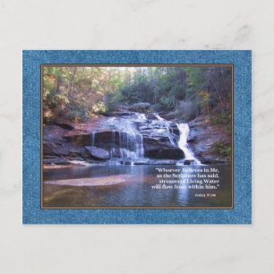 Living Water John 7:38 Briefkaart