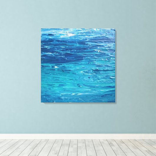 "Living Water" uitgerekte canvas print (Insitu (Houten vloer))