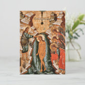 Living Waters Orthodox Christelijk Baptisme Kaart (Staand voorkant)
