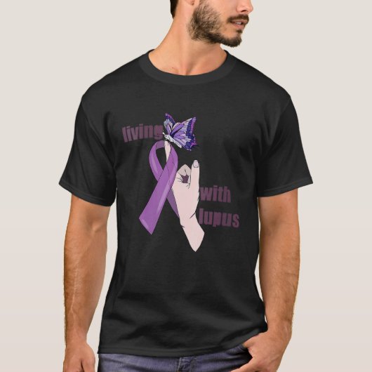 Living With Lupus Lupus Awareness T-shirt (Voorkant)