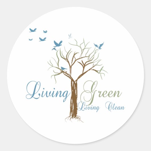 LivingGreen Ronde Sticker (Voorkant)