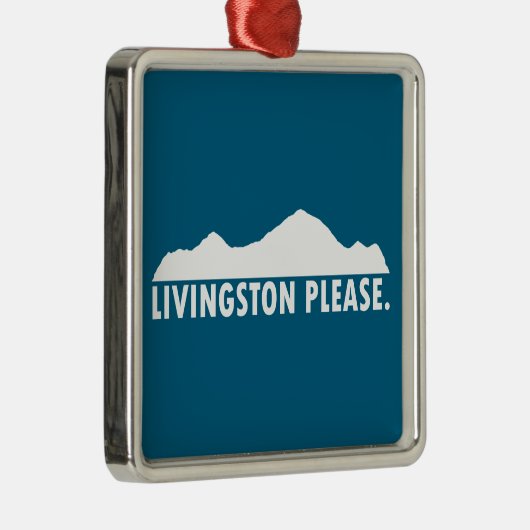 Livingston Montana Please Metalen Ornament (Rechts)
