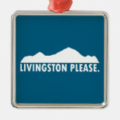 Livingston Montana Please Metalen Ornament (Voorkant)