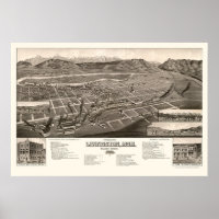 Livingston, MT Panorama Map - 1884