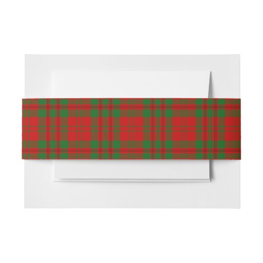 Livingston Scottish Tartan Belly Band Uitnodigingen Wikkel (Voorkant Voorbeeld)