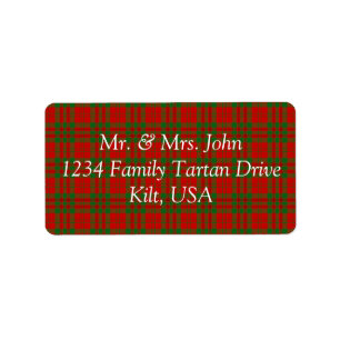 Livingston Tartan Etiket