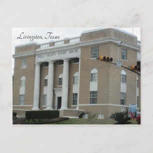 Livingston, Texas ~ Polk County Court House Briefkaart