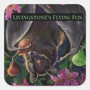 Livingstone Flying Fox Vierkante Sticker