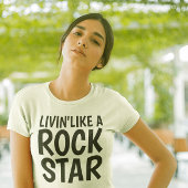 LIVIN'like A ROCK STAR, Mens t-shirts