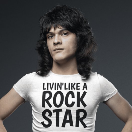 LIVIN'like A ROCK STAR, Mens t-shirts