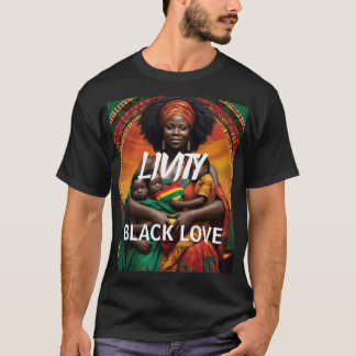 LIVITY BLACK LOVE T-Shirt Noir de Base