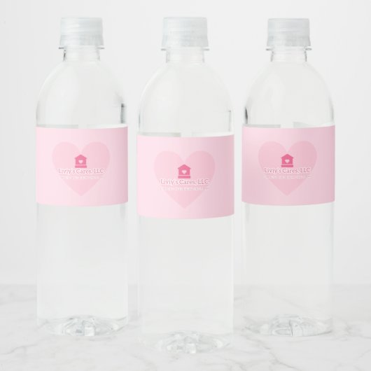 Liviy's Cares Logo Waterfles Etiket (Flessen)