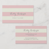 L'ivoire et rougit carte de visite rose de motif (Devant / Derrière)