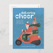 Livraison à prix réduit Père Noël Scooter carte de (Devant / Derrière)