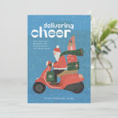 Livraison à prix réduit Père Noël Scooter carte de (Debout devant)