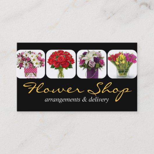 Livraison Flower Shop Florist Carte de visite (Devant)