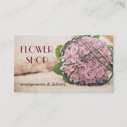 Livraison Flower Shop Florist Carte de visite (Devant)