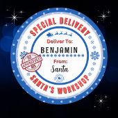 Livraison spéciale de Père Noël au Étiquette cadea