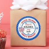 Livraison spéciale de Père Noël au Étiquette cadea