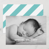 LIVRAISON SPÉCIALE | FAIRE-PART DE NAISSANCE (Devant / Derrière)