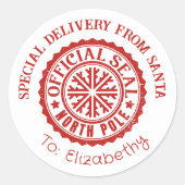 Livraison spéciale Sticker de Noël de Père Noël (Devant)