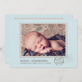 Livraison spéciale Sweet Baby Boy Photo Faire-part (Devant / Derrière)