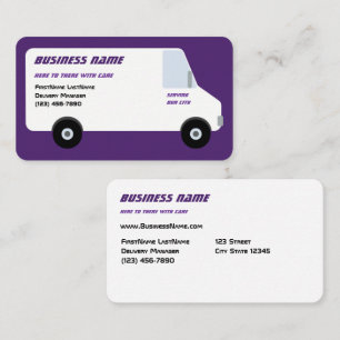 Livraison Van Purple Carte de visite