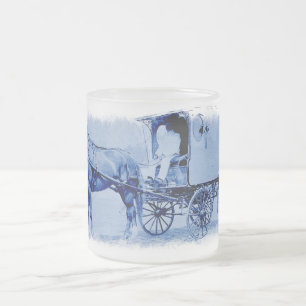 Livraison vintage Wagon Frosted Glass Mug