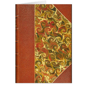 Livre ancien élégant, motif tourbillonnant orné