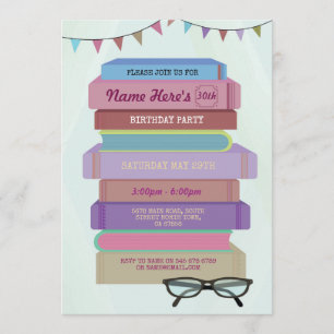 Livre Anniversaire Bibliothèque Invitation Lecture