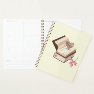 Livre avec carte amant & fleur