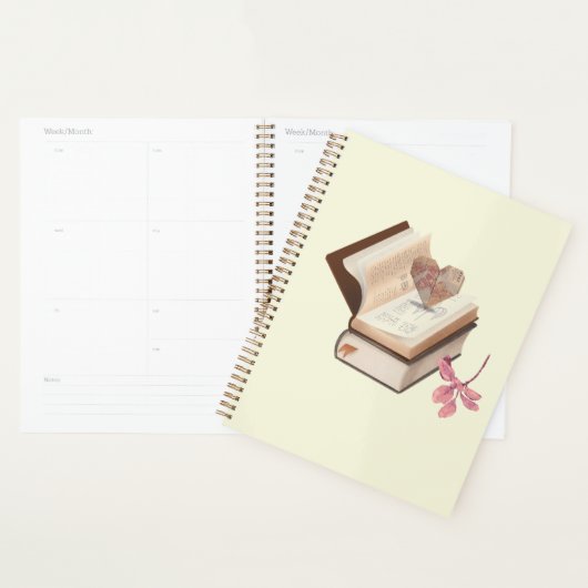 Livre avec carte amant & fleur (Devant avec enveloppe)