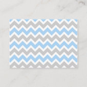 Livre Baby shower insert carte garçon bleu gris ch (Dos)