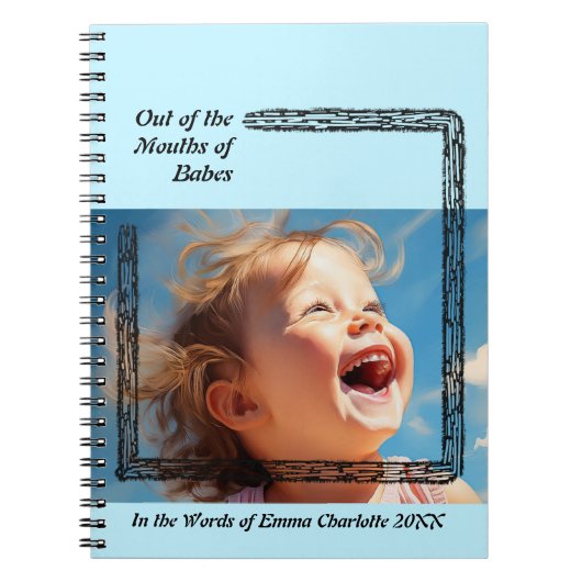 Livre Bébé bleu style rustique (Devant)