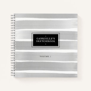 Livre blanc noir Gris Gris Gris avec votre nom