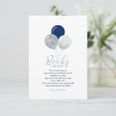 Livre bleu Silver Navy pour bébé, carte de demande (Debout devant)