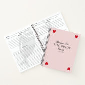 Livre cadeau de Fête des mariées de coeur rouge mo (Intérieur)