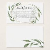 Livre-cadre Feuille de verdure Demande de Baby sho (Devant & derrière)