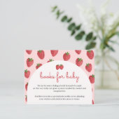 Livre Carte Bébé à l'aquarelle Fraise (Debout devant)