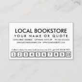 livre. carte punch fidélité (Dos)