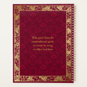 Livre classique Couverture Gold Foliage Crimson Da (Dos)