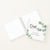 Livre d'anniversaire eucalyptus script vert (Intérieur)