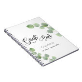 Livre d'anniversaire eucalyptus script vert (Côté Droit)
