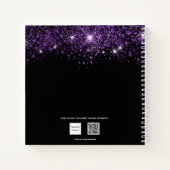 Livre d'anniversaire noir violet parties scintilla (Dos)