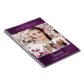 Livre d'anniversaire violet collage photo (Côté Droit)