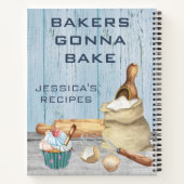 Livre d'Aquarelle Recettes Cuisine Bake Monogramme (Dos)