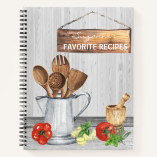 Livre d'Aquarelle Recettes Ustensiles Cuillère Boi