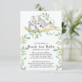 Livre de Baby shower de l'ours Koala pour la carte (Debout devant)